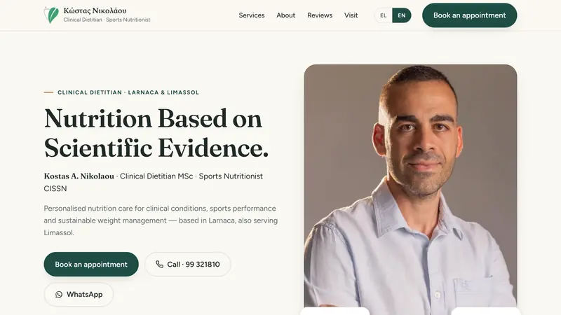 Kostas Nikolaou — Clinical Dietitian, Larnaca
