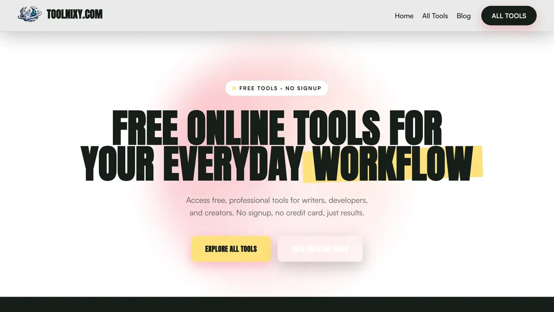 ToolNixy — 50+ Free Online Tools